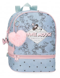 MOCHILA PORTAMERIENDA 28CM. MINNIE MOUSE AMERICAN DARLING